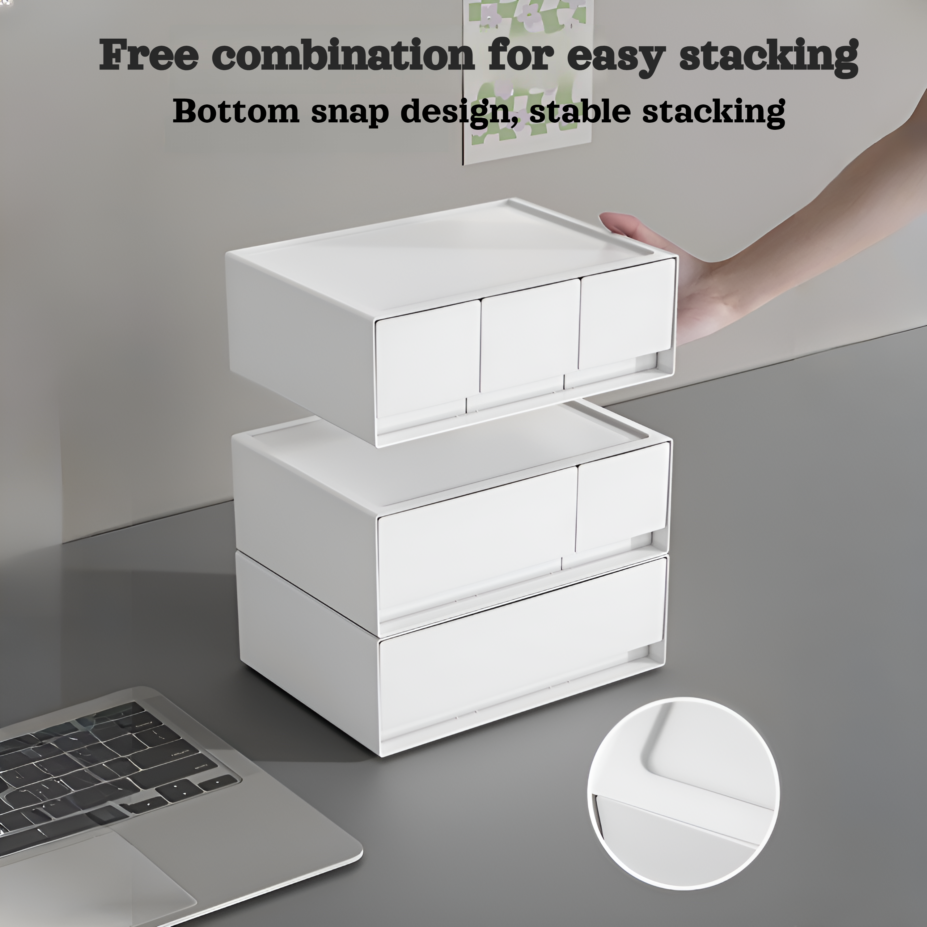Durable plastic storage box for home and office use